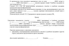 Ходатайство об участии в судебном заседании путем использования систем видеоконференц связи образец